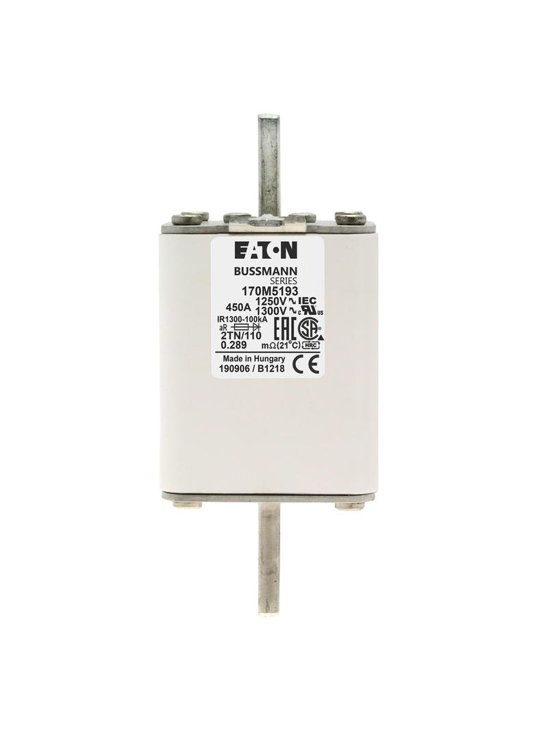 FUSE 450A 1250V 2TN/110 AR CU Wkładka szybka 450A AC 1250V rozmiar 2 61x75x138 mm aR DIN I 170M5193