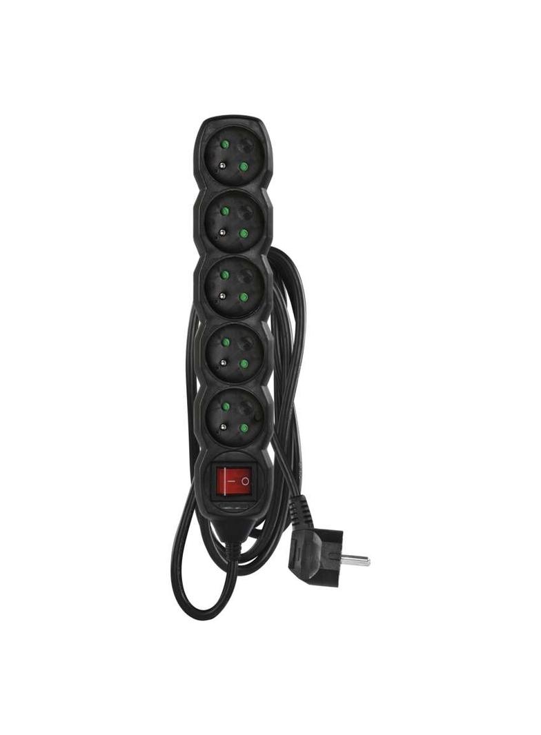 Przedłużacz z wyłącznikiem 5 gniazd 3m czarny PC1513 EMOS