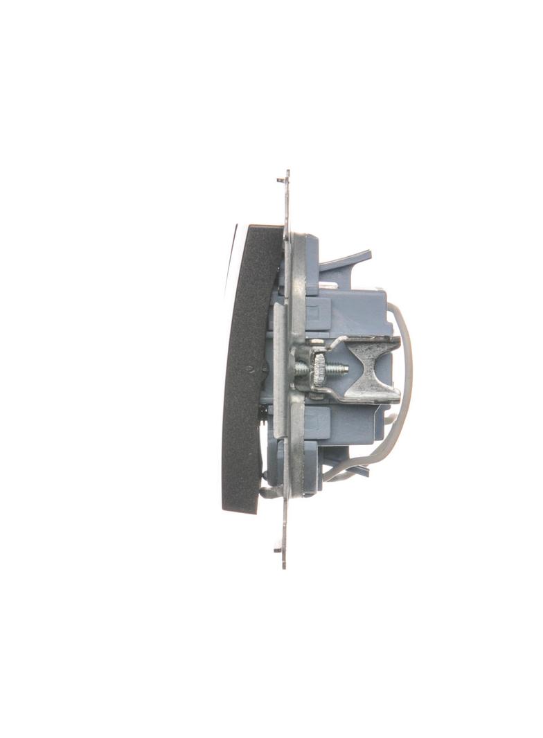 Simon 54 Przycisk potrójny z podświetleniem LED 10A 250V szybkozłączka antracyt DP31L.01/48 KONTAKT