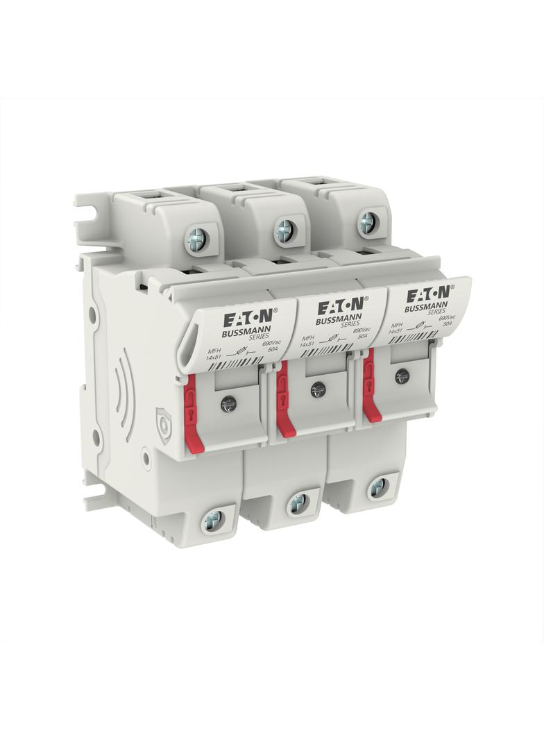 3 Pole 14x51 MFH Neon Indicator Podstawa wkładki cylindrycznej 14x51 3P 50A 690VAC wskaźnik CH143DIU