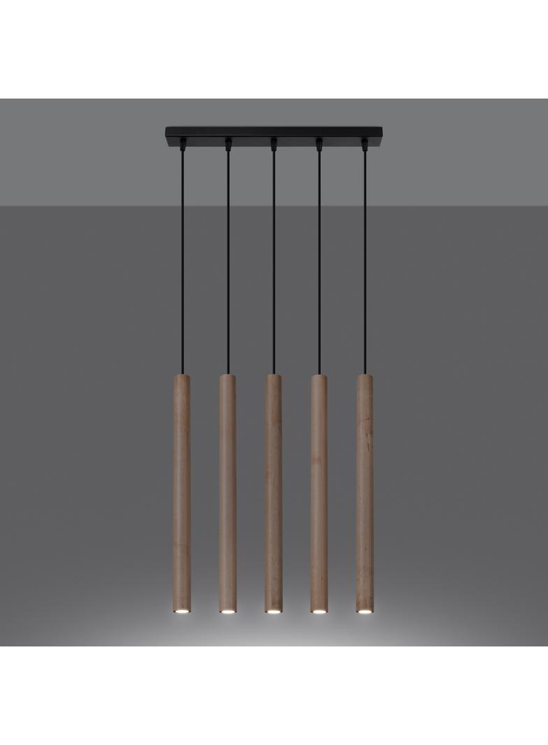 Sollux Lampa wisząca PASTELO 5L drewno SL.1269