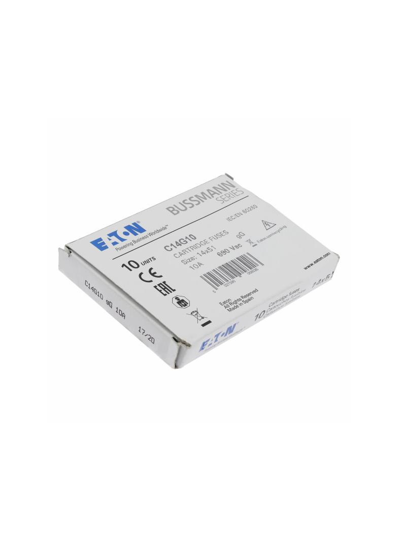 CYLINDRICAL FUSE 14 x 51 10A GG 690V AC Wkładka cylindryczna 14 x 51mm 10A GG 500V AC C14G10 EATON