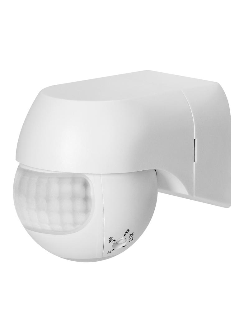Czujnik ruchu 180° IP44, 800W, max 15m, mini, biały