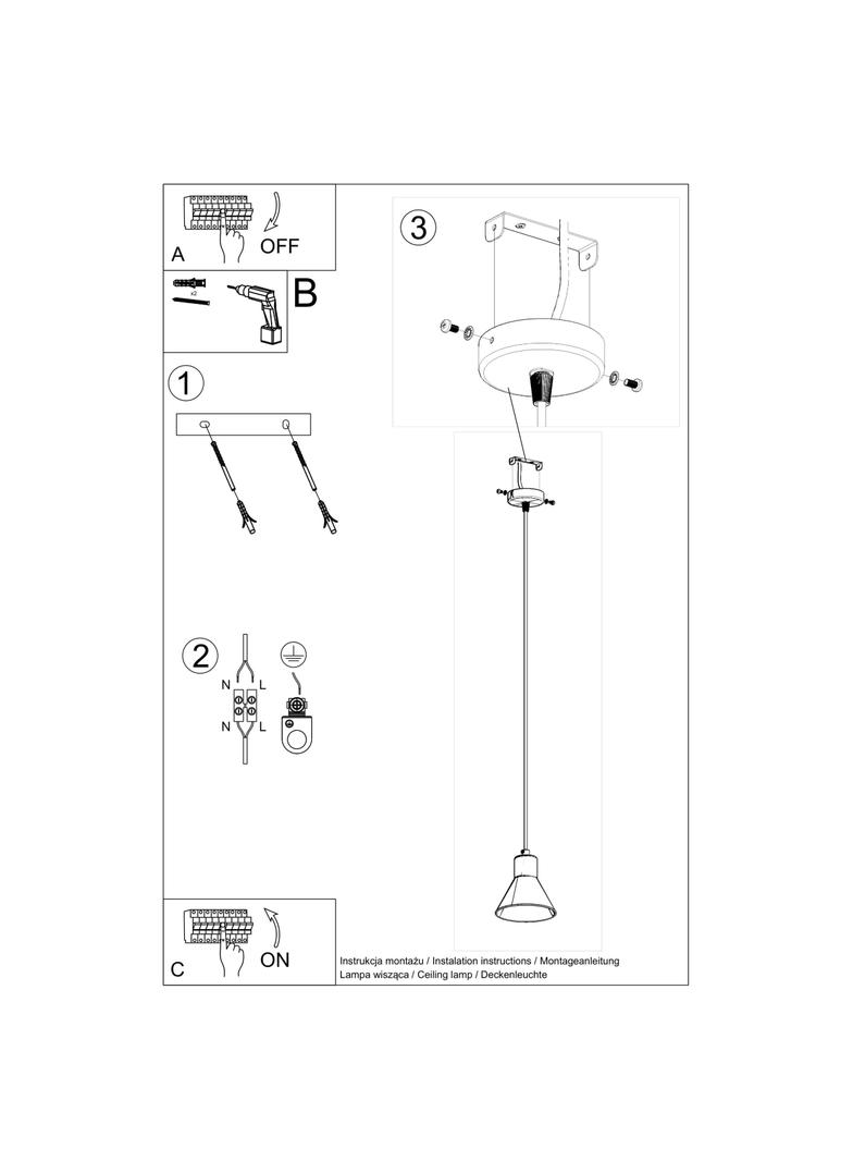 Sollux Lampa wisząca TAZILA 1 czarna [ES111] SL.0989