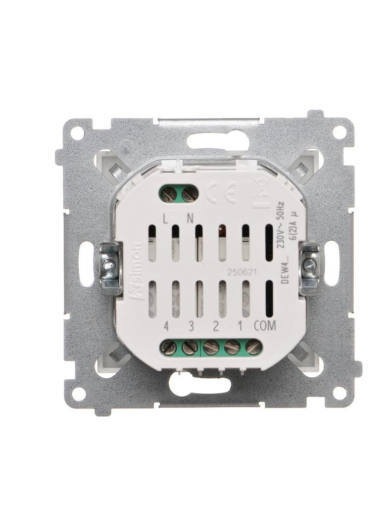 Simon 54 Elektroniczny łącznik/przycisk 4-krotny do sterowania 4 obwodami złoty mat