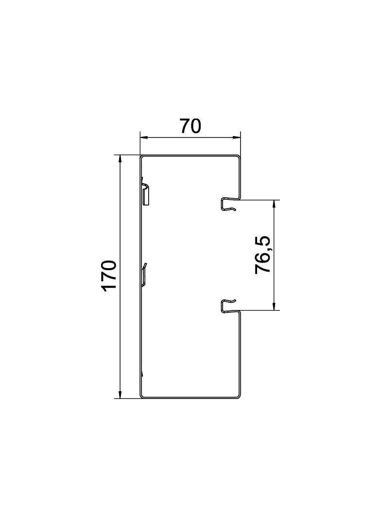 GS-A70170RW, Kanał podparapetowy 70X170 CZ.B.