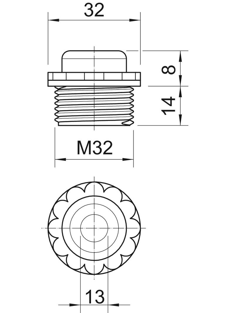 90 M, ZAŚLEPKI ZAMKNIĘTE M32 J.SZ.