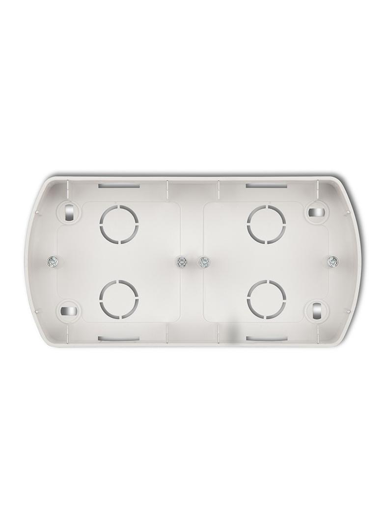 TREND Puszka montażowa pozioma podwójna biała