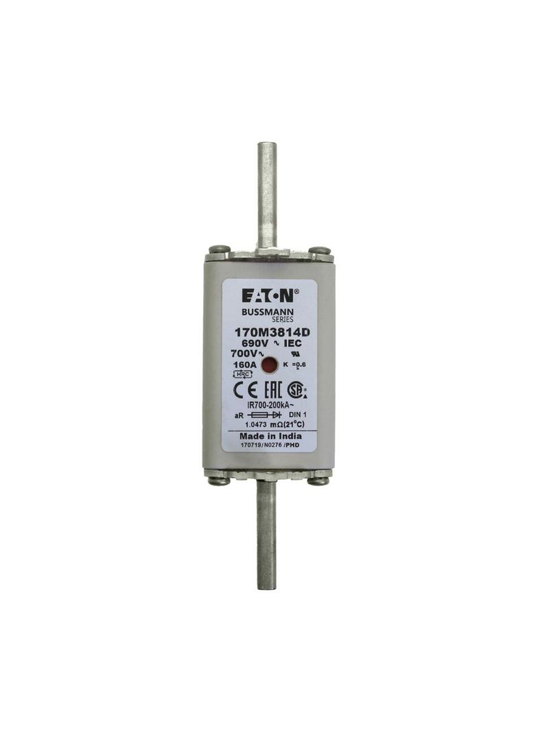 FUSE 160A 690V aR DIN 1 HSDNH Wkładka szybka 160A 690V aR DIN 1 podwójny wskaźnik 170M3814D EATON