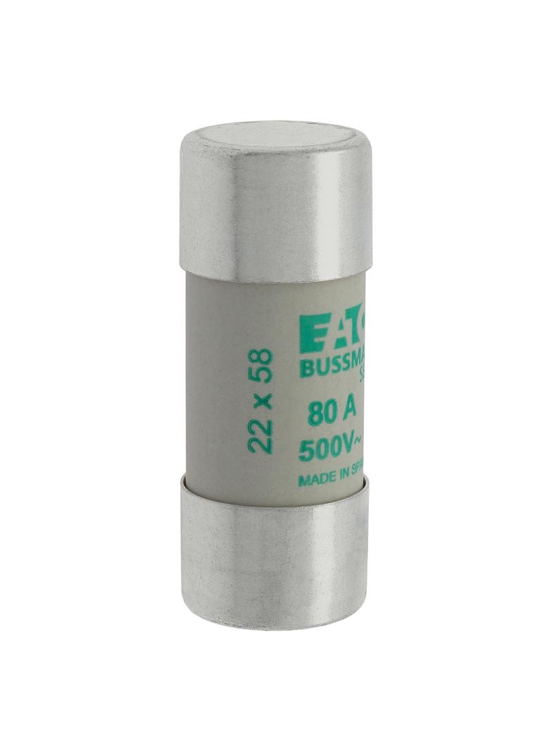 CYLINDRICAL FUSE 22 x 58 80A AM 500V AC Wkładka cylindryczna 22 x 58mm 80A AM 500V AC C22M80 EATON