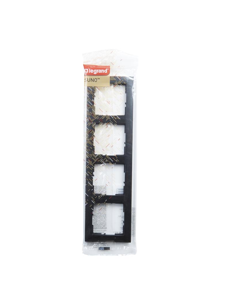 Suno Ramka Poczwórna 4-Krotna Czarny 721524 LEGRAND