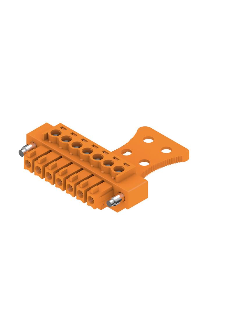 BCZ 3.81/07/180FZE SN OR BX Wtyk PCB (złącze wiązki), 3.81 mm, Liczba biegunów: 7, Przyłącze z jarzmem /50szt./ 1236570000 WEIDMÜLLER