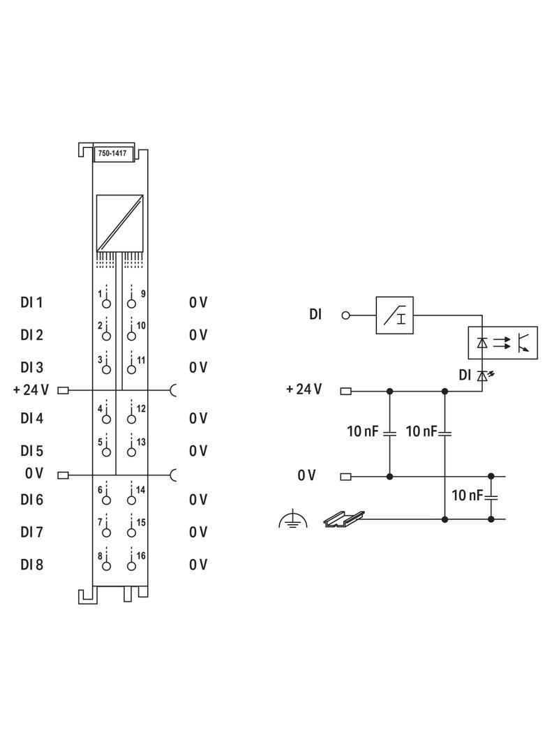 moduł 8DI 24V DC 3,0ms