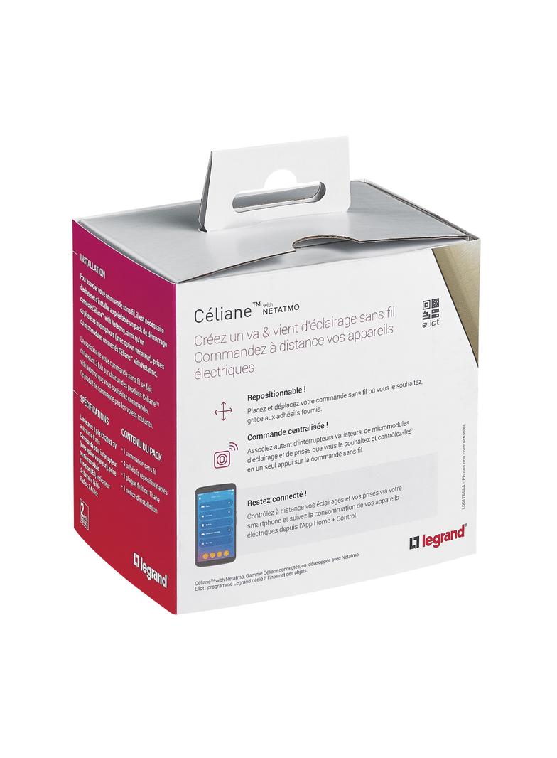 CELIANE WITH NETATMO - ŁĄCZNIK BEZPRZEWODOWY OŚWIETLENIA I GNIAZD TYTANOWY, Legrand