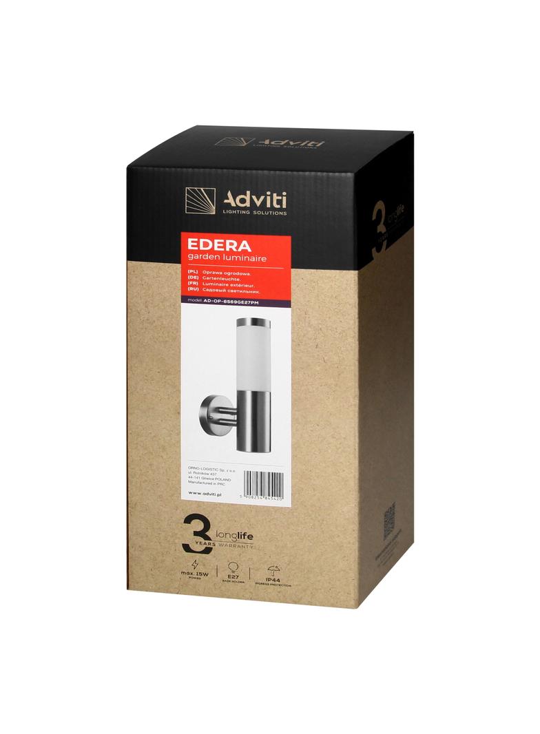 Oprawa ogrodowa EDERA E27 max. 15W IP44 stal nierdzewna AD-OP-6569GE27PM ORNO
