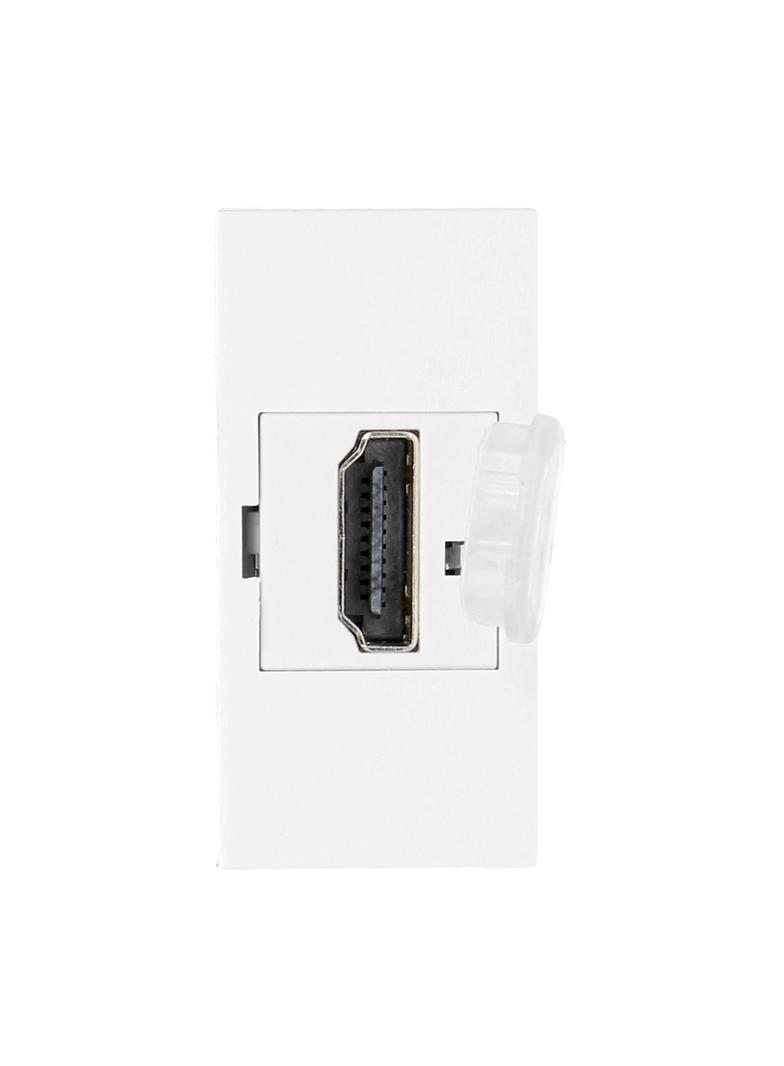 NOEN HDMI, gniazdo modułowe 22,5x45mm HDMI z zaślepką zabezpieczającą, białe OR-GM-9010/W/HDMI ORNO
