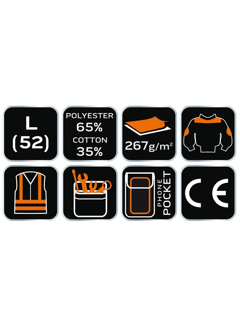 Bluza robocza biała, HD, rozmiar L/52