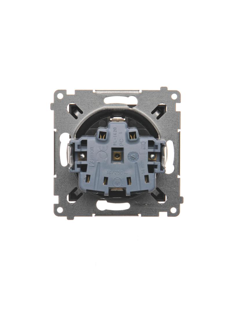 Simon 54 Gniazdo Schuko z przesłonami 16A 250V szybkozłączka antracyt DGSz1CZ.01/48 KONTAKT