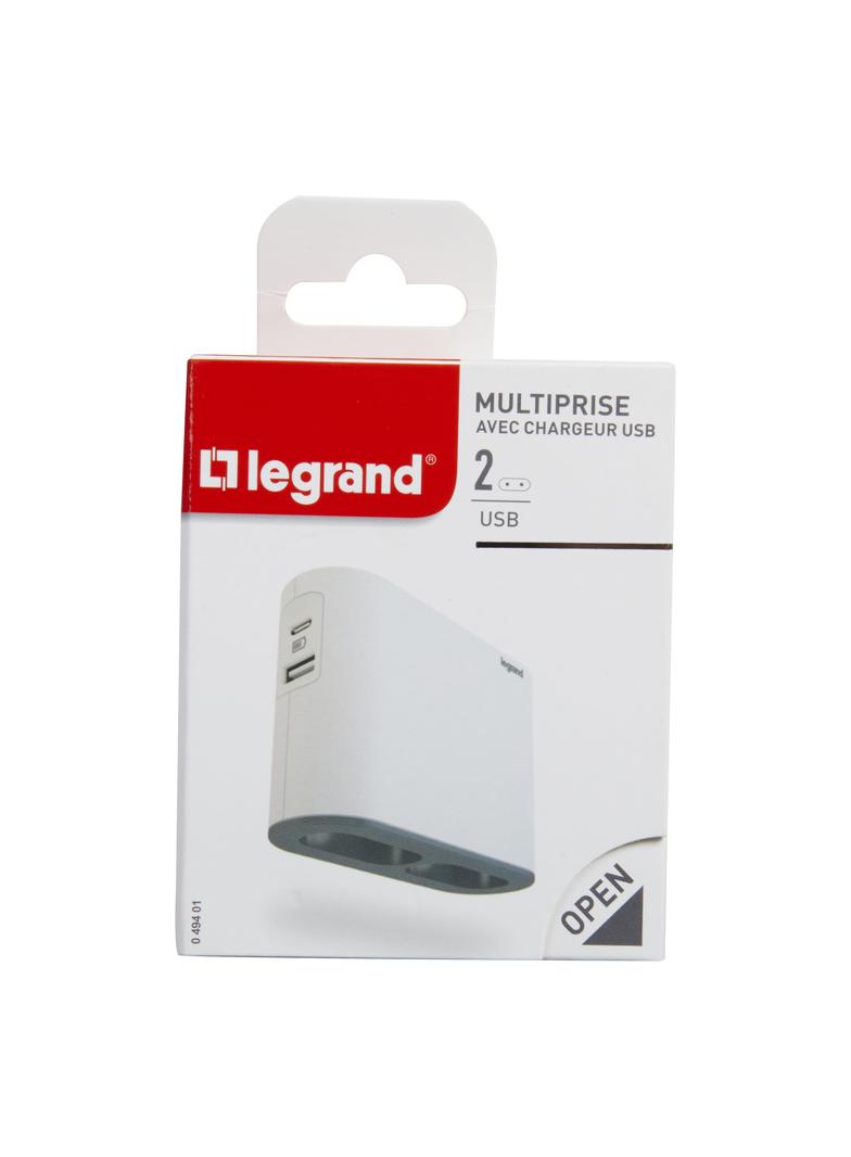 ROZGAŁĘŹNIK 2X2P, USB A+C - BIAŁY/GRAFITOWY, Legrand