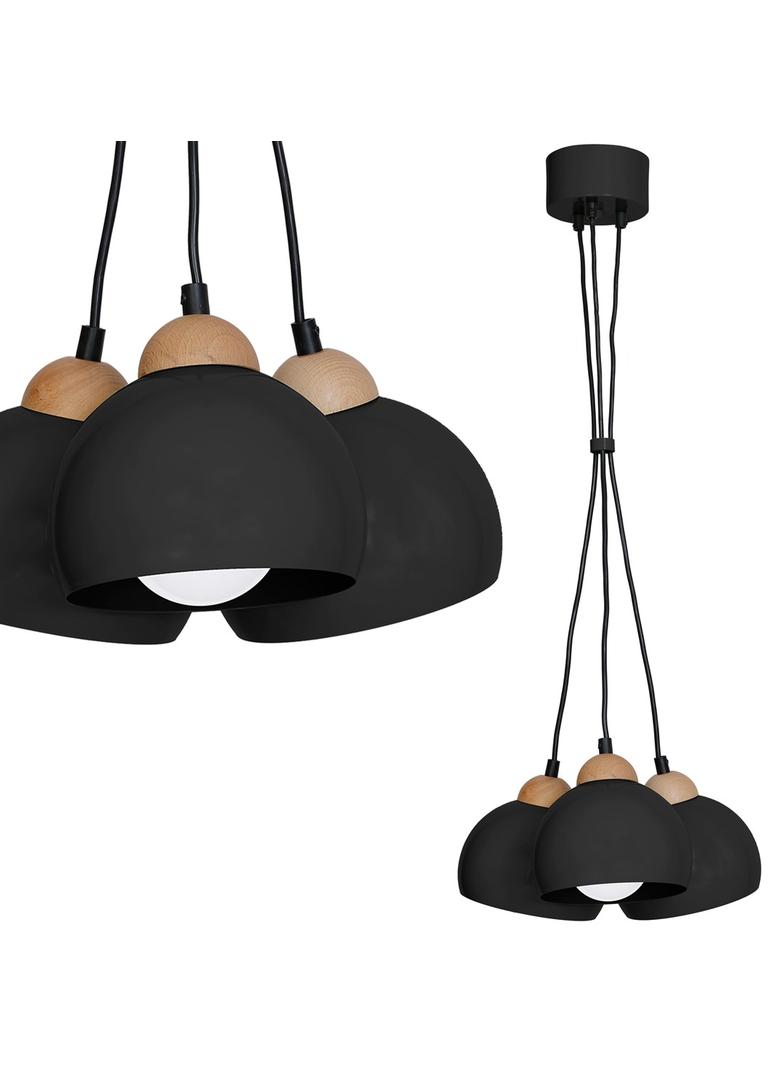 Milagro lampa wisząca Dama Black 3xE27 MLP6580