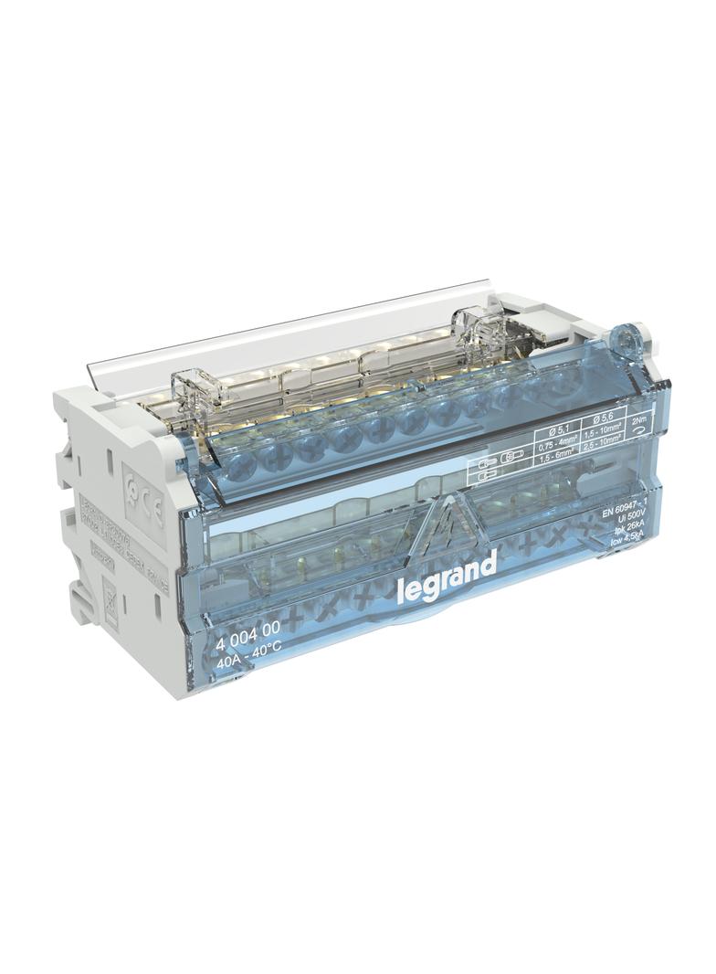MODUŁOWY BLOK ROZDZIELCZY 6M 2P 40A - 12 ZACISKÓW, Legrand