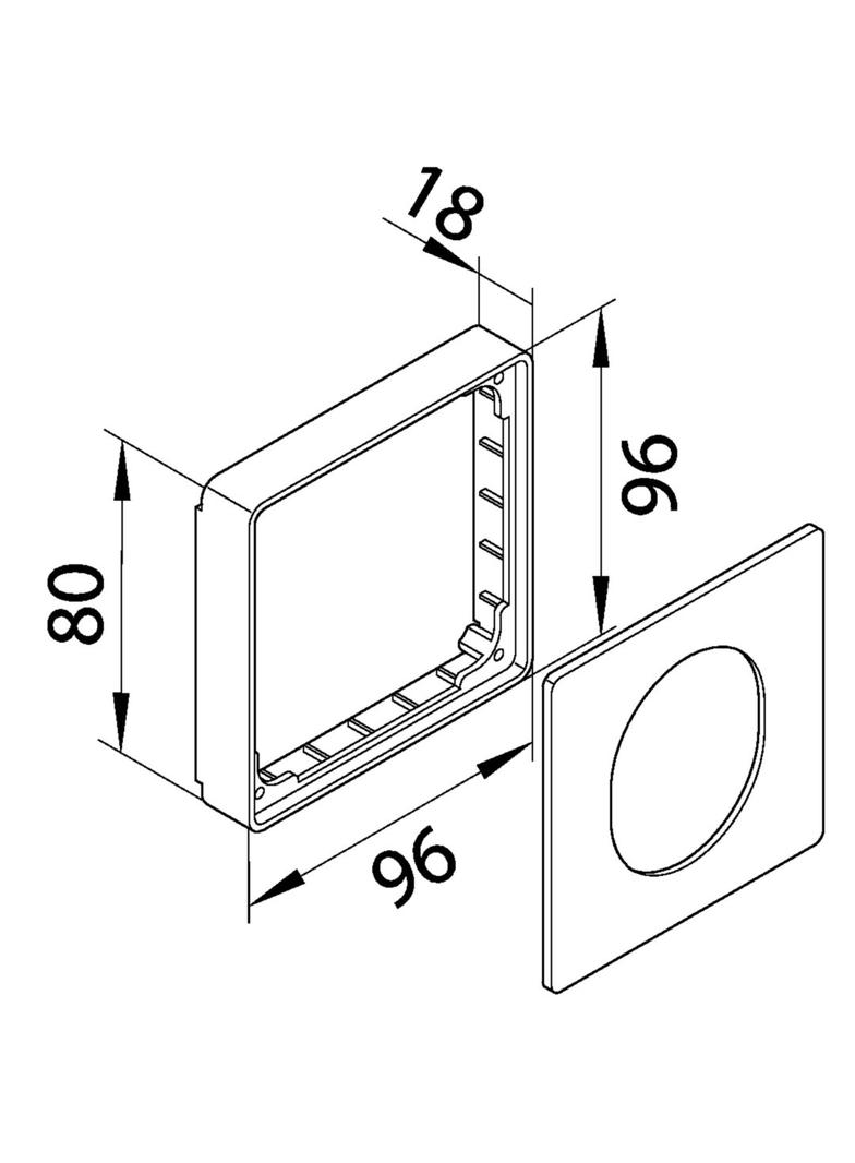 tehalit.WA Maskownica gniazda CEE w BR/BRN/DA PC/ABS bezhalogenowy aluminium G3374LAN HAGER