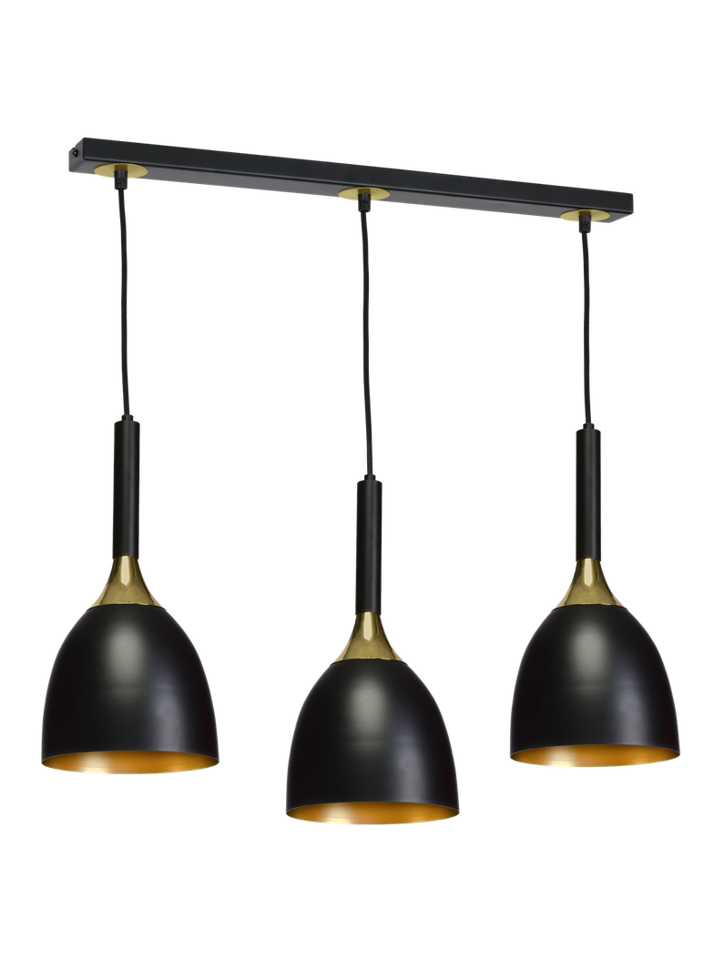 Milagro lampa wisząca Clark 3xE27 czarno/złota MLP6222