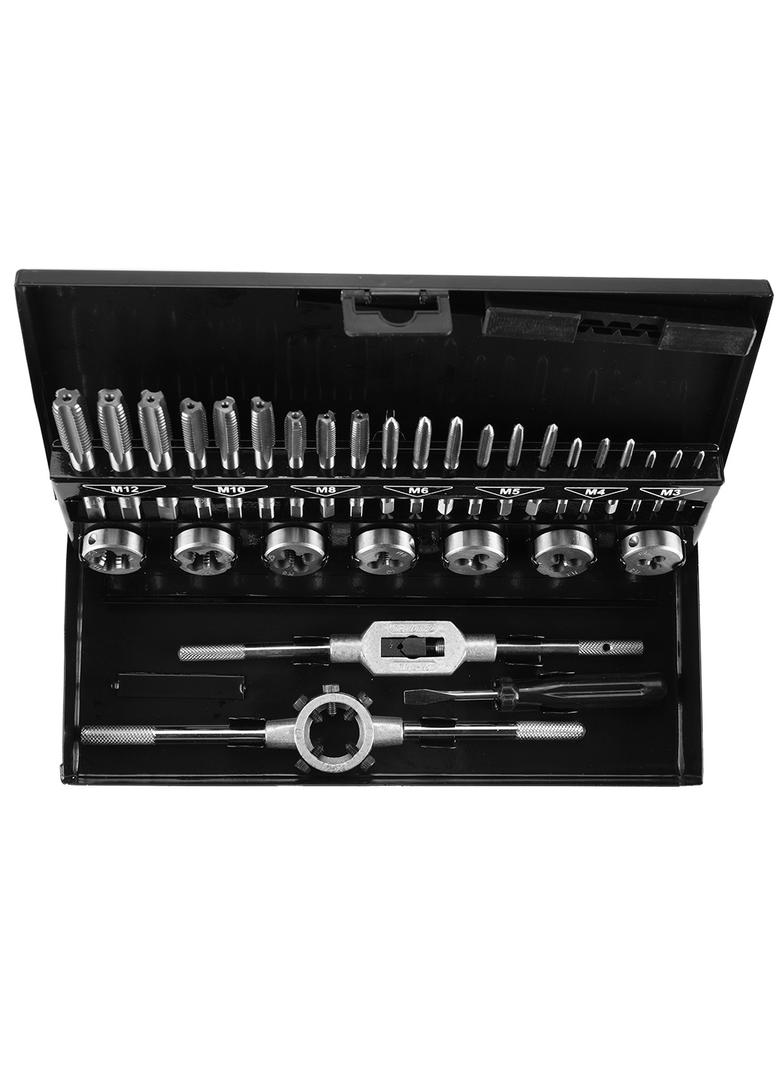 Narzynki i gwintowniki M3-M12, zestaw 32 szt.
