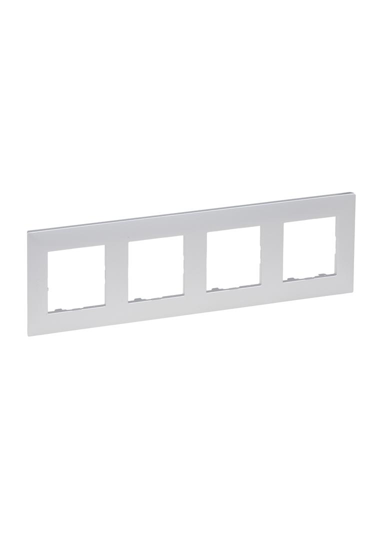 Niloe Step - ramka poczwórna 4x- kolor aluminium, Legrand