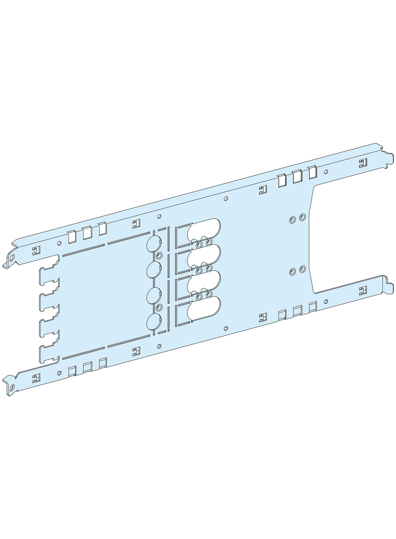 Rozdzielnice PrismaSet, płyta montażowa Prisma P montaż poziomo na stałe_wtykowo NSX100_250 dźwignia