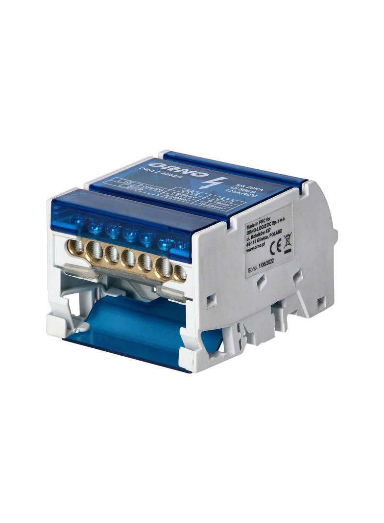 Blok rozdzielczy 4-rzędowy 7 przewodów OR-LZ-8202/7 ORNO