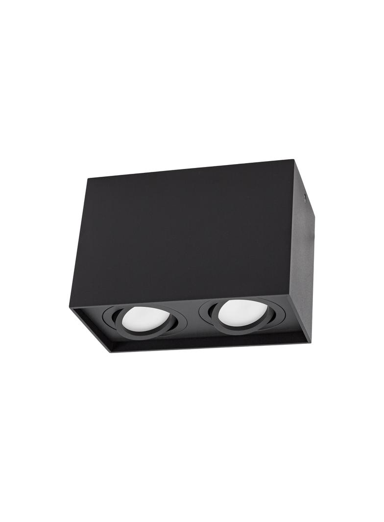 CHLOE DUO 2xGU10 IP20 prostokątna czarna oczko regulowane