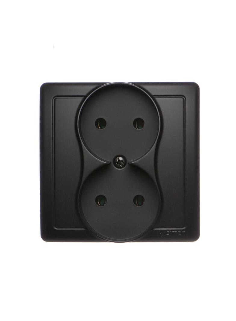 Simon BASIC WMUW-10200x-Y011 Gniazdo wtyczkowe bez uziemienia podwójne, monoblok, 16A, 250V~, zacisk BMG2/49 KONTAKT