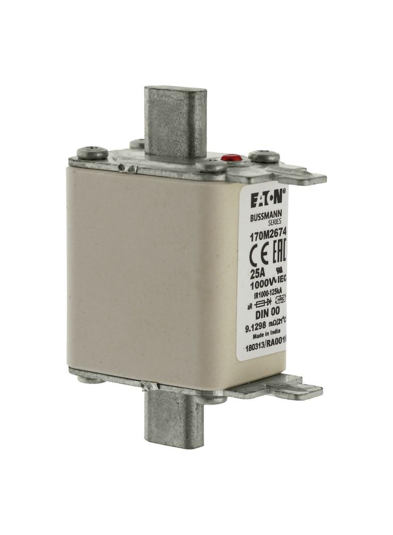 25A 1000V aR DIN 00 TYPE T FUSE Wkładka szybka 25A AC 1000V DIN 00 aR DIN IEC nieizolowane 170M2674