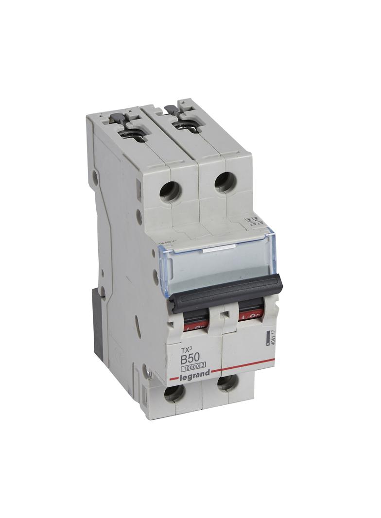 WYŁĄCZNIK NADPRĄDOWY S 312 2P B 50A 10000A SERII TX3, Legrand