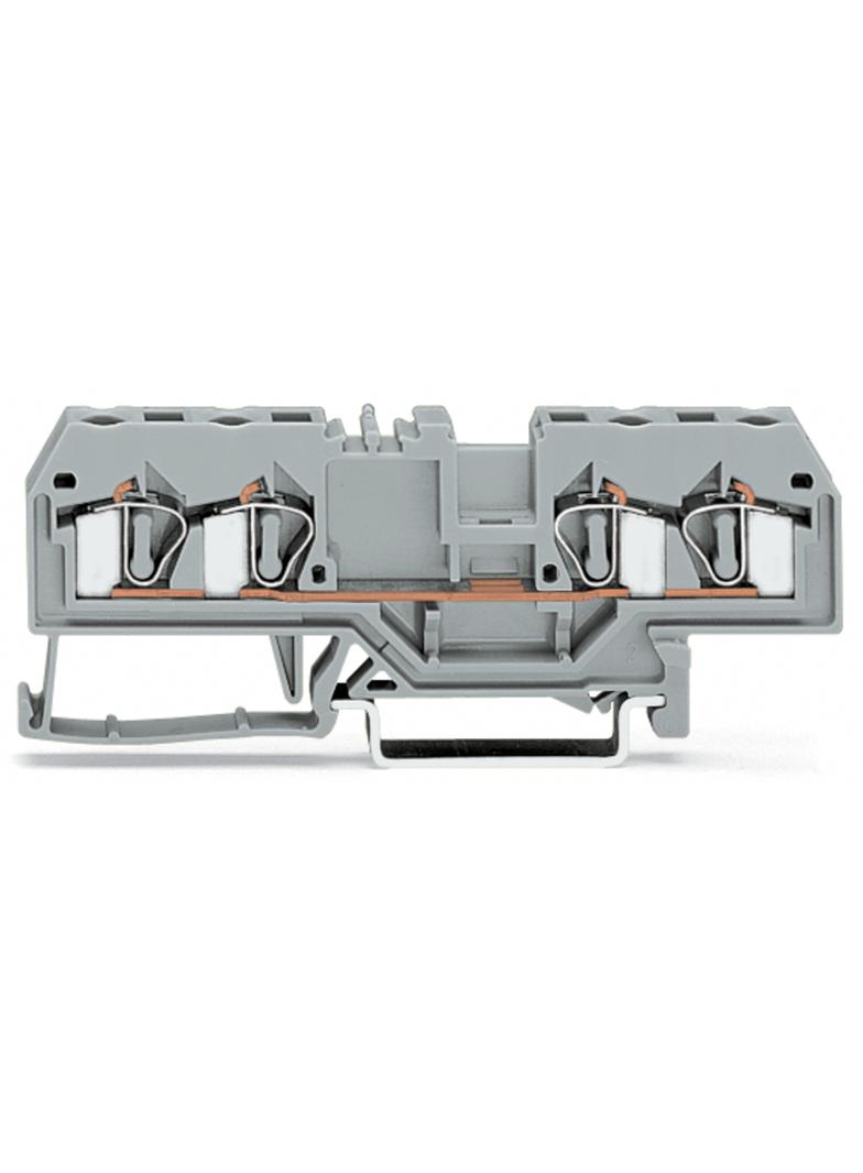 Złaczka szynowa 4‑przewodowa 4mm2 szara 281‑652 WAGO