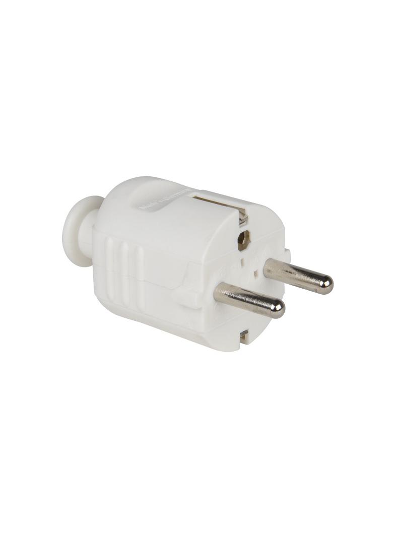 WTYCZKA JEDNOFAZOWA Z TWORZYWA 10/16A  2P+Z typ „Uni-Schuko” biała  IP20