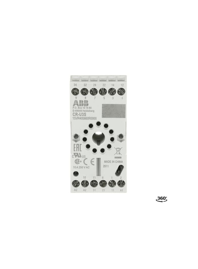 Podstawka CR-U3S dla 3 stykowych przekaźników CR-U 1SVR405660R0000 ABB