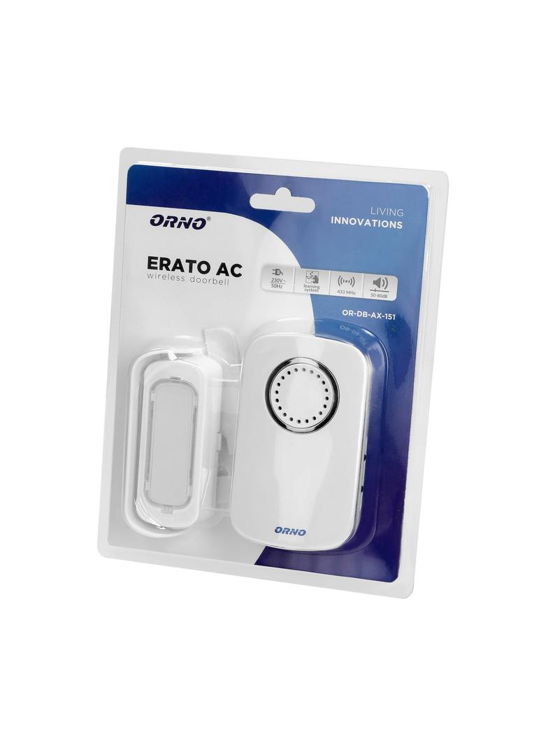 Dzwonek bezprzewodowy ERATO AC sieciowy learning system 32 dźwiękI 100m OR-DB-AX-151 ORNO