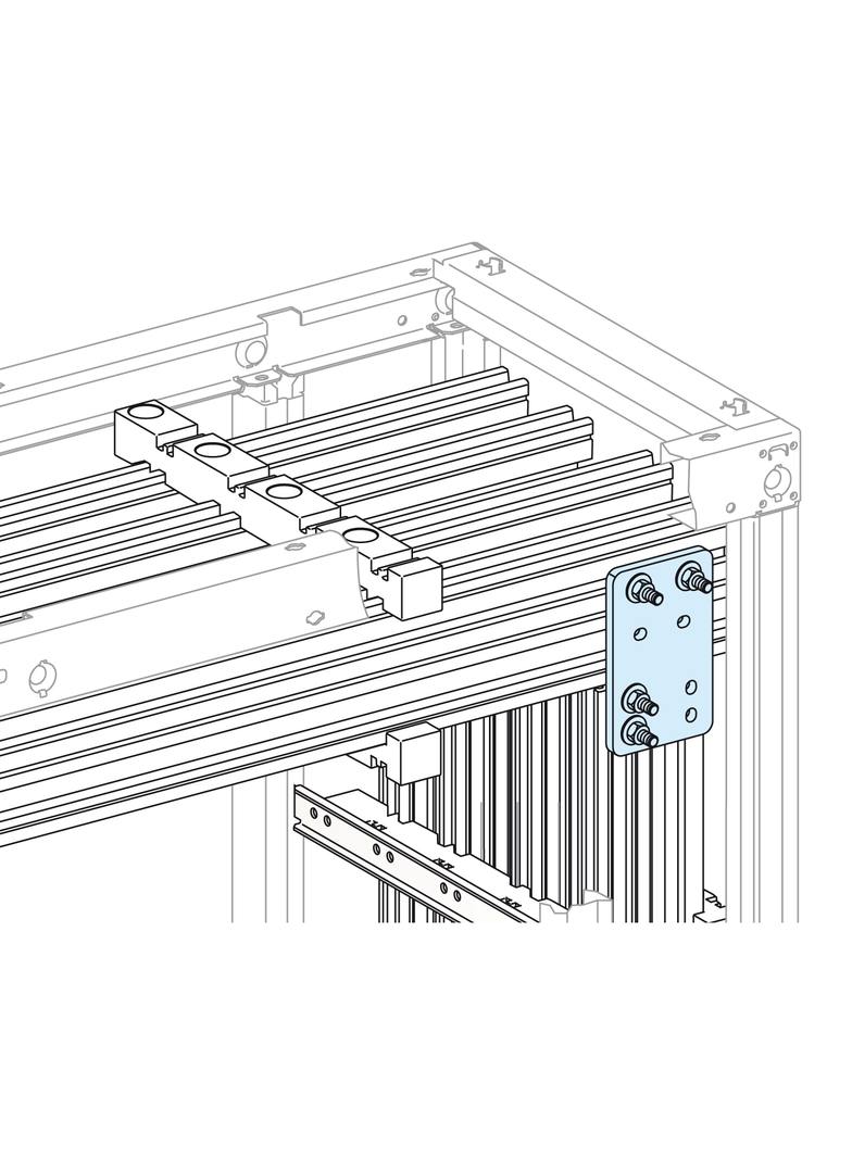 Rozdzielnice PrismaSet, łącznk szyn Linergy EV pion_poziom 2500A długi