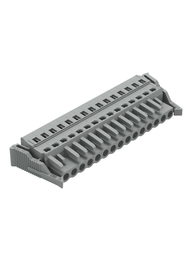 MCS-MIDI Classic gniazdo 15-bieg. szare raster 5 mm /25szt./ WAGO