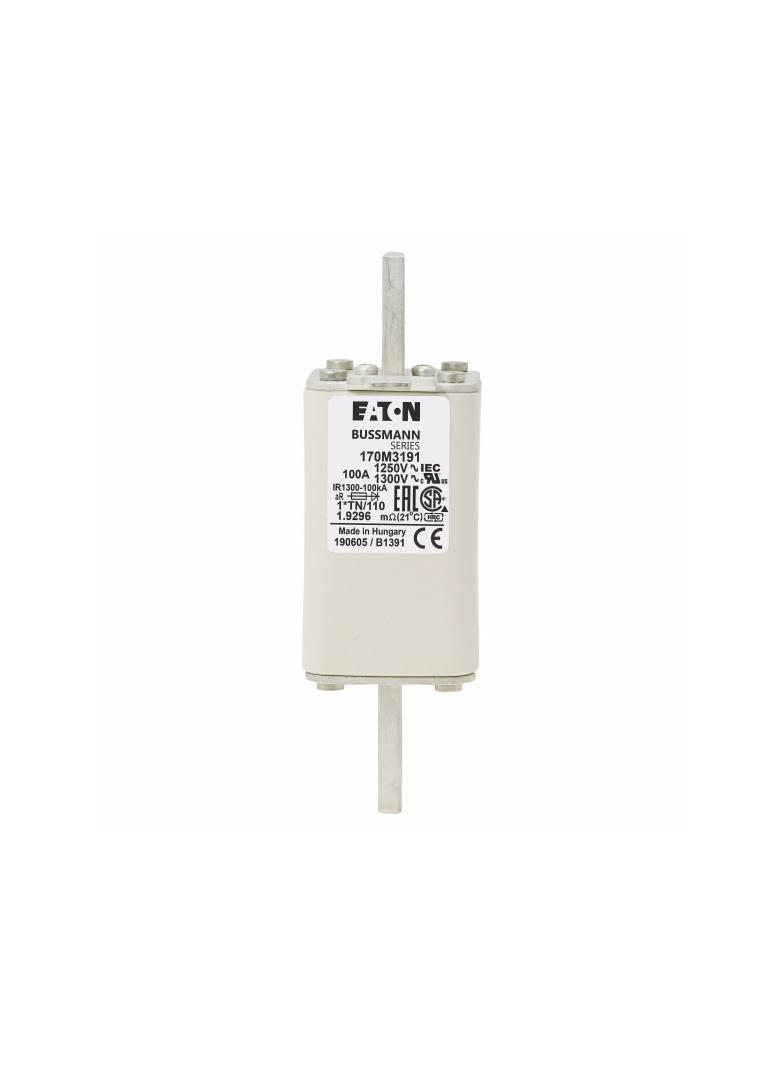 FUSE 100A 1250V 1*TN/110 AR CU Wkładka szybka 100A AC 1250V rozmiar 1 45x58x138 mm a 170M3191 EATON