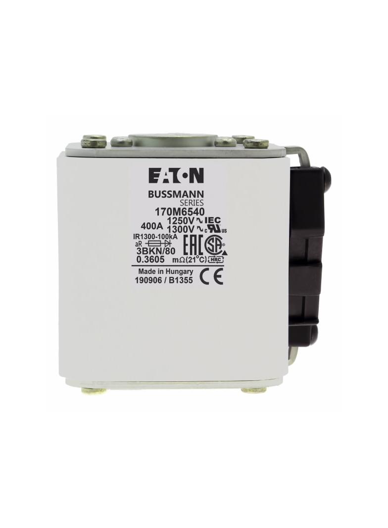 FUSE 400A 1250V 3BKN/80 AR CU Wkładka szybka 400A AC 1250V rozmiar 3 76x92x83 mm aR IEC UL 170M6540