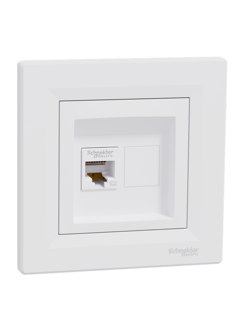 Asfora, gniazdo komputerowe RJ45 kat.5e, UTP, biały EPH4300121