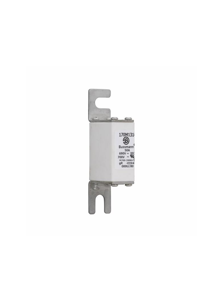 50A 690V IEC gR 000U/80 SQUARE BODY FUSE Wkładka szybka 50A AC 690V DIN 000 21x40x100 mm, 170M1314 E