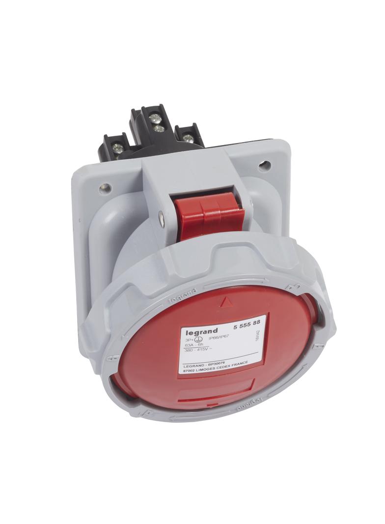 Gniazdo Tablicowe 63A 3P+Z 415V IP66/67 555588 LEGRAND