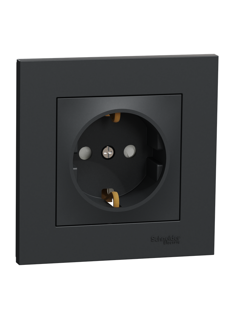 Miluz ED, Gniazdo zasilające schuko 16A, antracyt