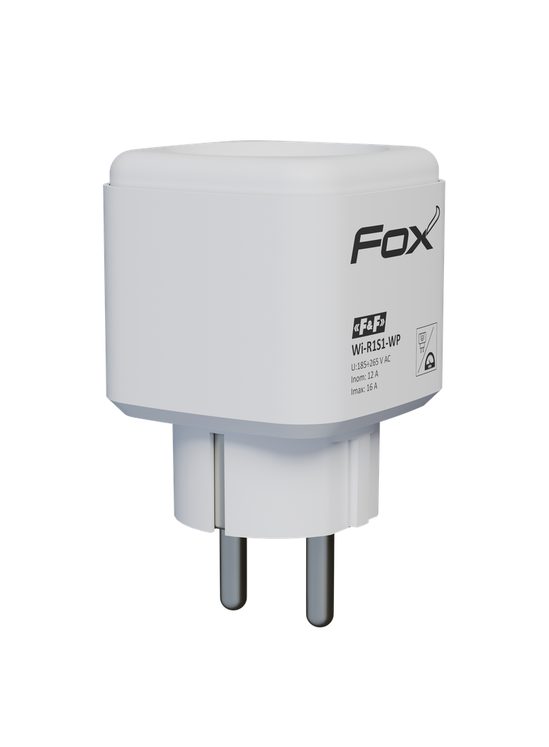 FOX Switch&Energy Plug Gniazdo z funkcją monitorowania parametrów sieci Wi-R1S1-WP F&F