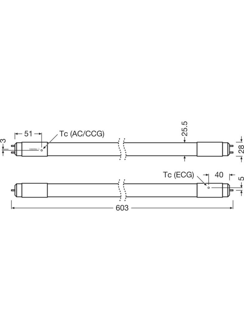 ST8PROU-0.6M 7,5W 830 220-240V UN TUBA LED LEDVANCE