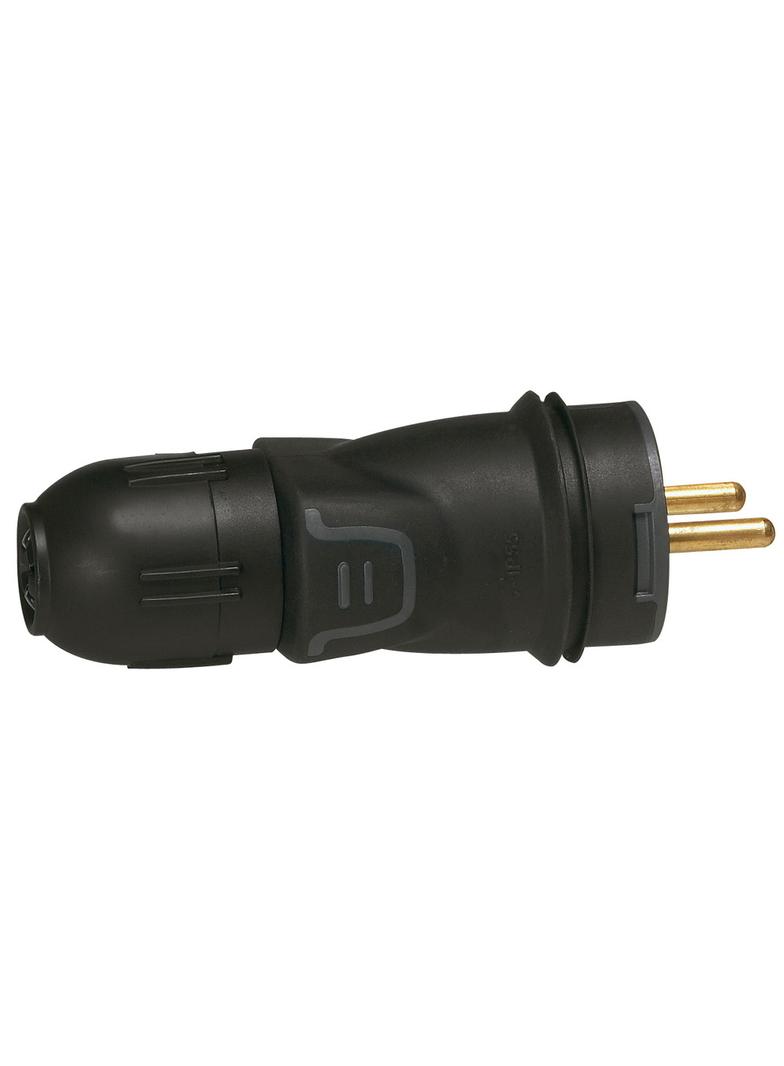 WTYCZKA GUMOWA 2P+Z 16 A - IP55 - CZARNA, Legrand